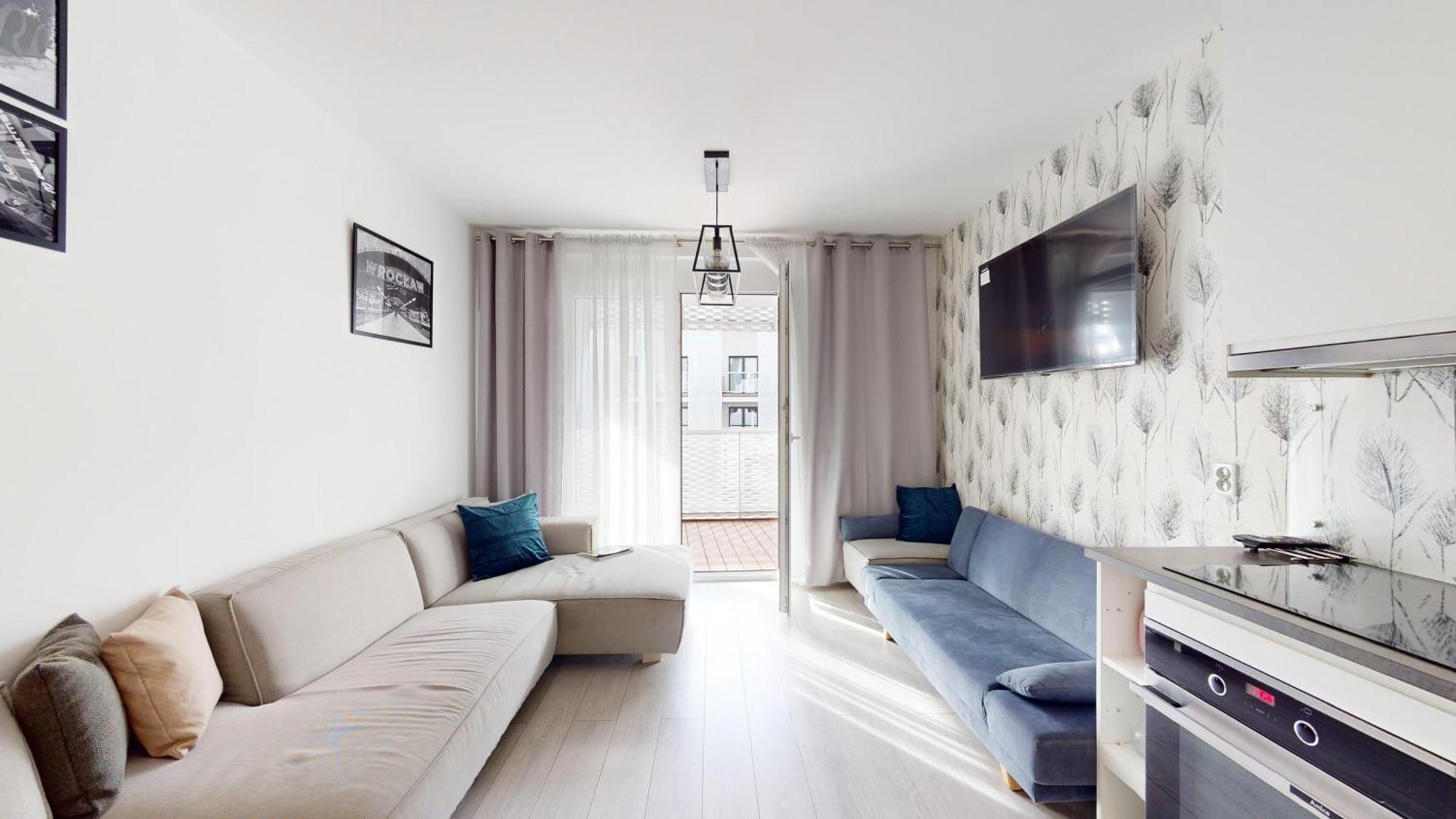 Family House By The River Odra -Panoramic Terrace - 3Room Apartment With 2 Separate Bedrooms And 2 Balconies By Wroapart-Pl- Perfect For Family & Business Stays Wroclaw Luaran gambar